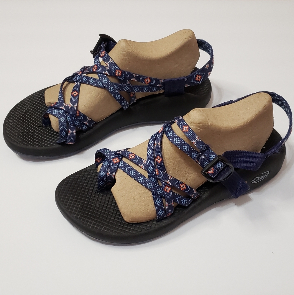 Chaco Womens Strappy Sandals Adjustable Strap Buckle Blue SZ 10